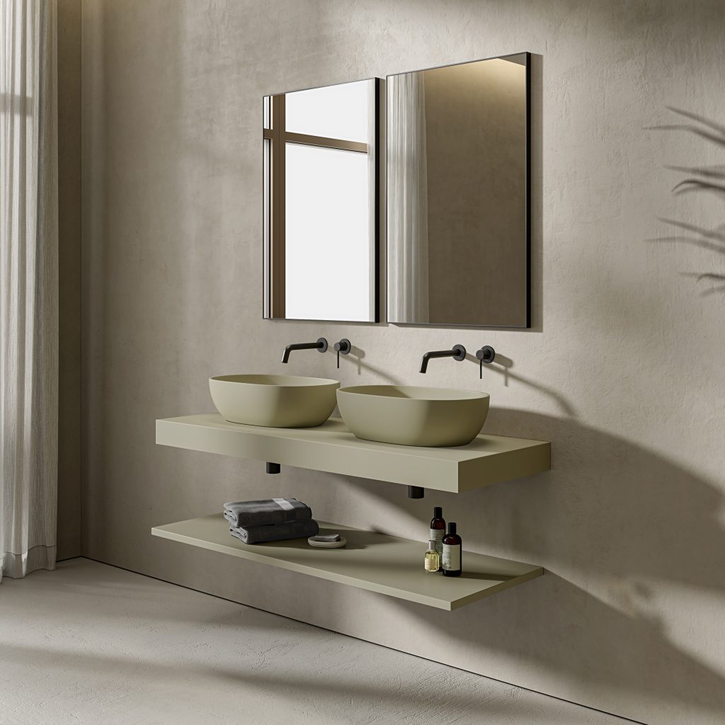 Olive Green Bathroom Vanity