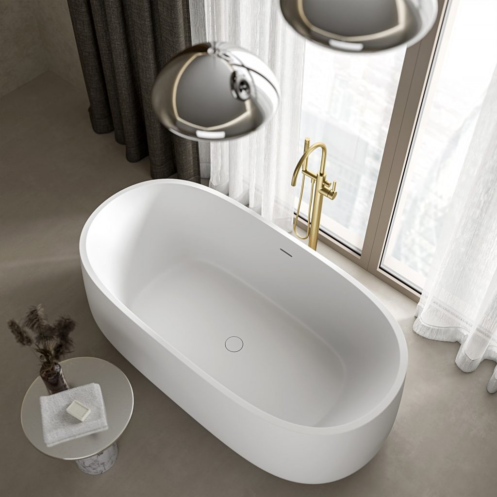 Cloud Freestanding Stone Bath