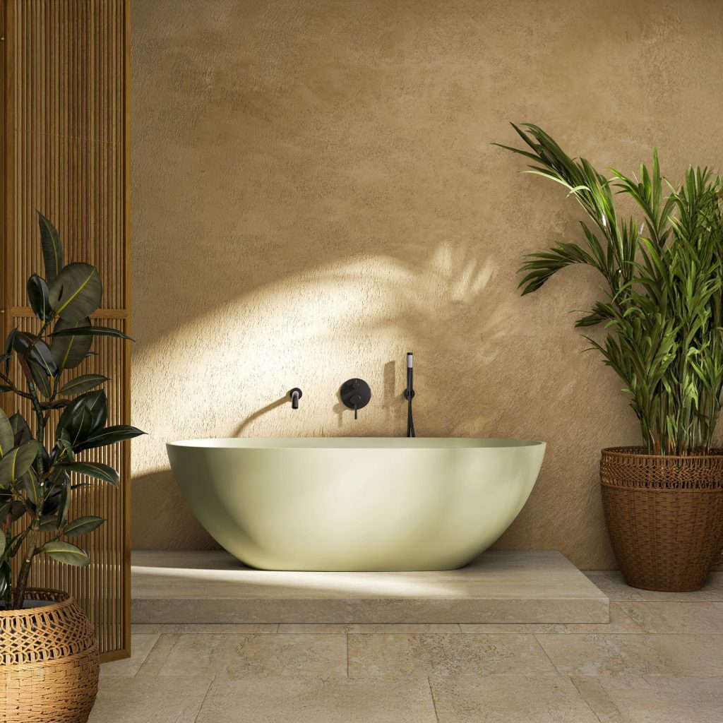 Vermont Olive Freestanding Stine Bath