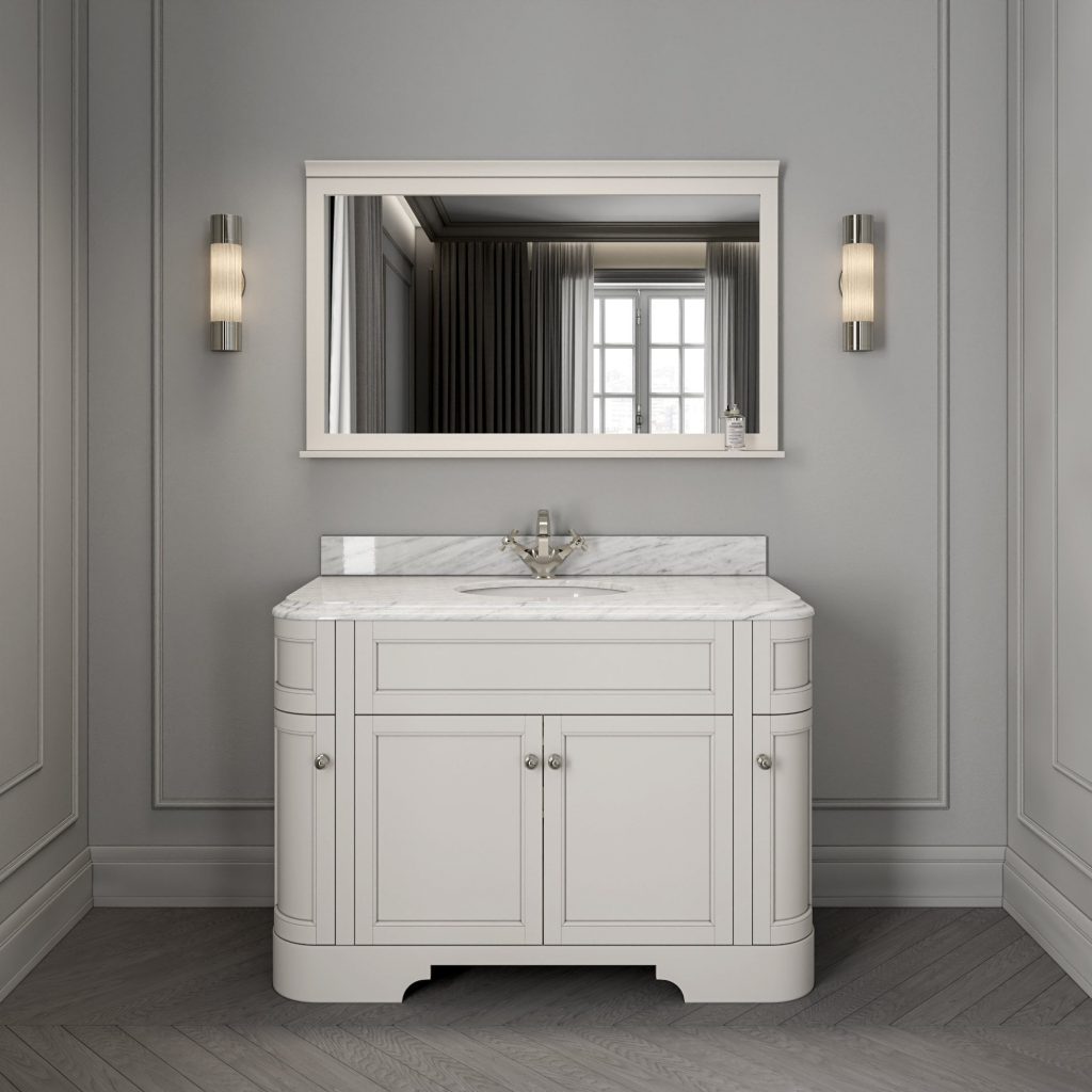 Claridge Matt Cream Vanity Unit in traditional bathroom