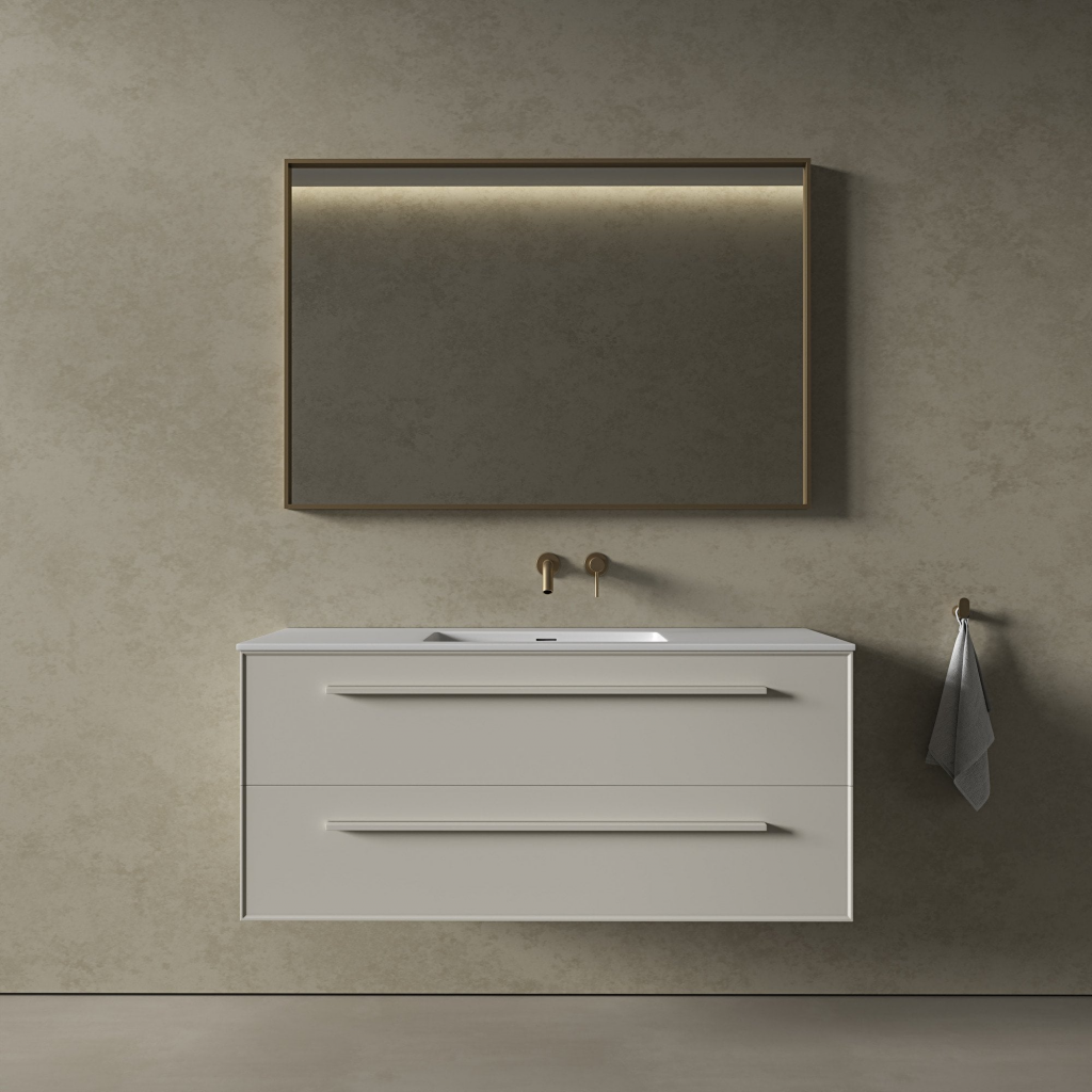 Missoni Vanity Unit with Stone Basin in contemporary bathroom space