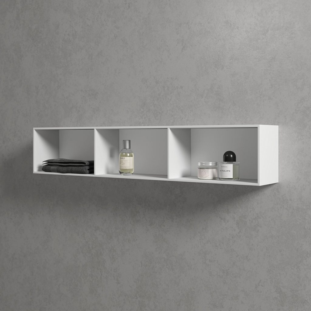 Luxor Stone Resin Wall Mounted Storage Cabinet 800mm