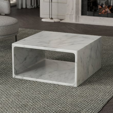 Allegro Carrara Marble Coffee Table 800mm