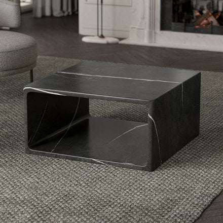Allegro Pietra Grey Marble Coffee Table 800mm