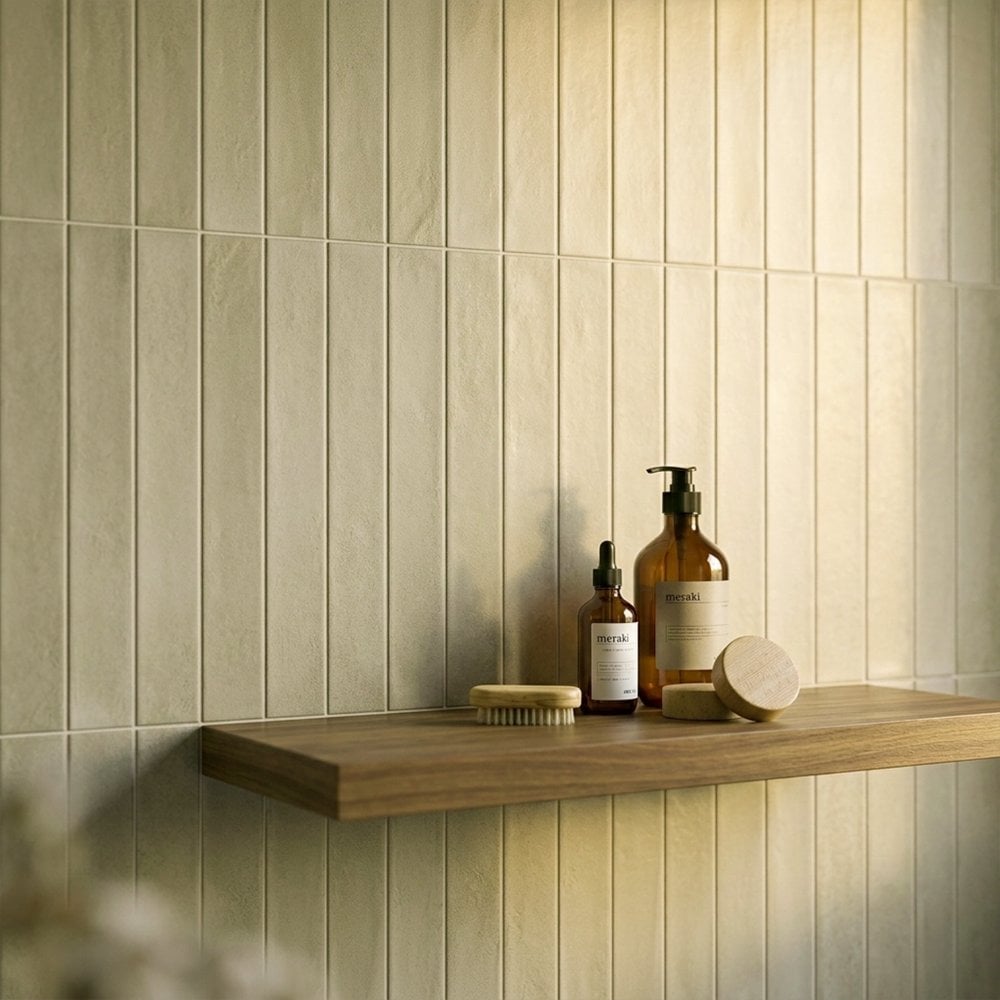 Aloe Stone Matt - Corvella Porcelain Wall & Floor Tile 400 x 50mm