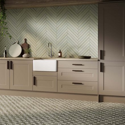 Aloe Stone Matt - Corvella Porcelain Wall & Floor Tile 400 x 50mm