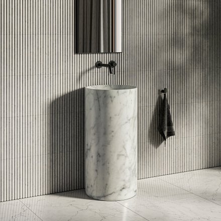 Alta Carrara Marble Freestanding Basin 400mm