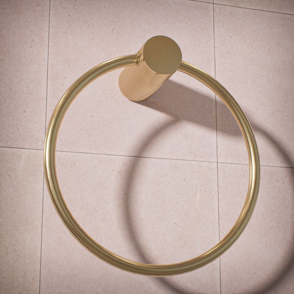 Alta Fluted Wall Mounted Towel Ring