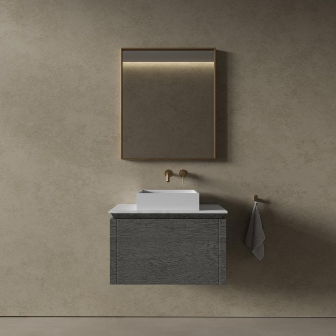 Nôsa Aman Bathroom Vanity Unit (Grey Oak 750mm)
