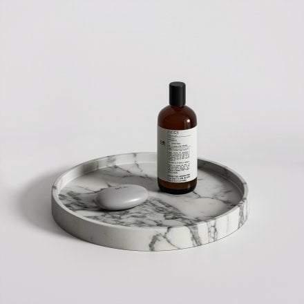 Amore Arabescato Marble Round Tray