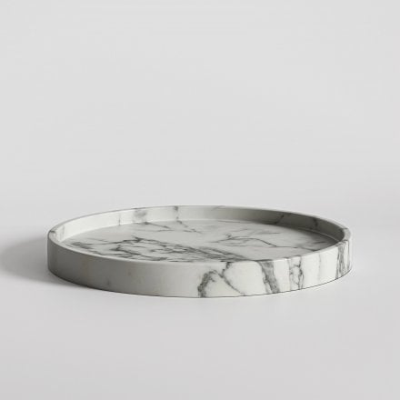 Amore Arabescato Marble Round Tray