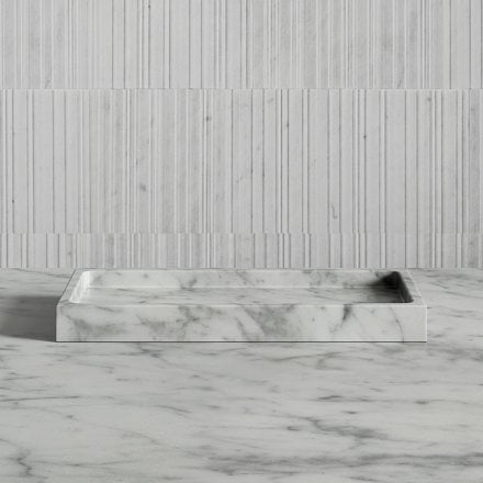 Amore Carrara Marble Rectangular Tray