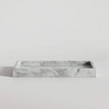 Amore Carrara Marble Rectangular Tray