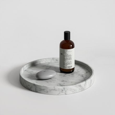 Amore Carrara Marble Round Tray