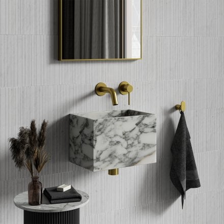 Aria Arabescato Marble Wall Hung Basin 300mm