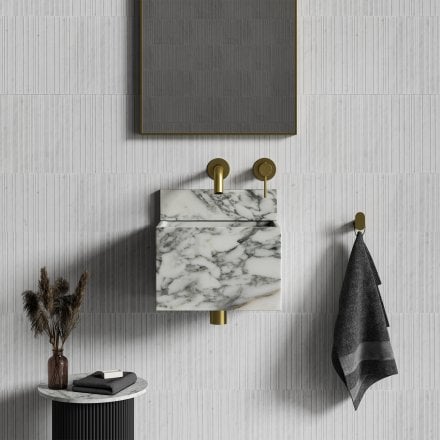 Aria Arabescato Marble Wall Hung Basin 300mm