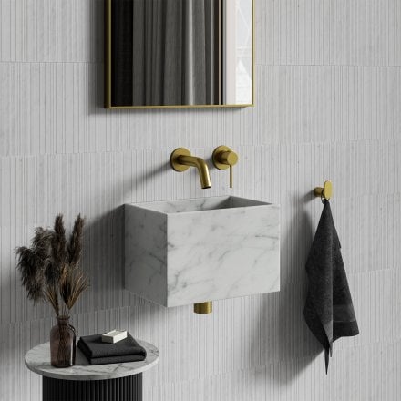 Aria Carrara Marble Wall Hung Basin 300mm