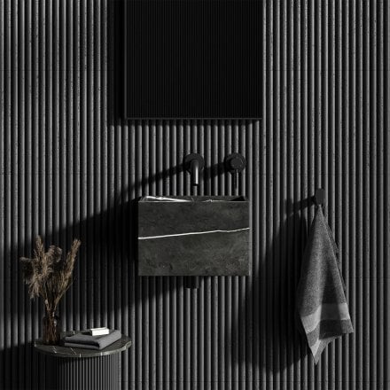 Aria Pietra Grey Marble Wall Hung Basin 300mm