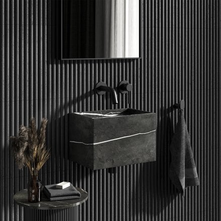 Aria Pietra Grey Marble Wall Hung Basin 300mm