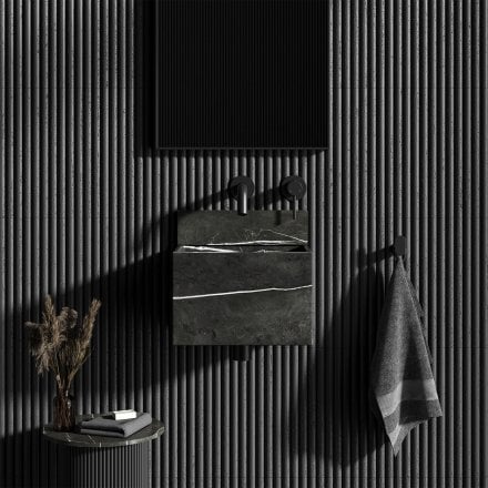 Aria Pietra Grey Marble Wall Hung Basin 300mm