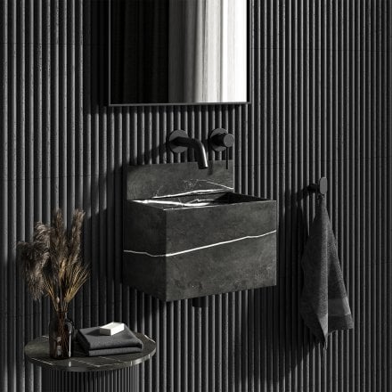 Aria Pietra Grey Marble Wall Hung Basin 300mm