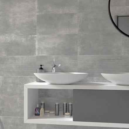 Ash Matt - Urban Textured Porcelain Wall & Floor Tile 298 x 600mm