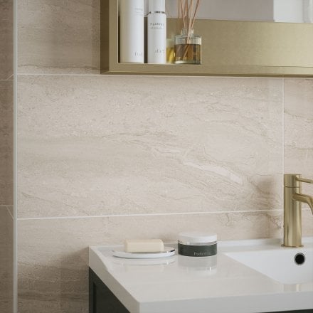 Beige Matt - Arden Smooth Ceramic Wall Tile 300 x 600mm