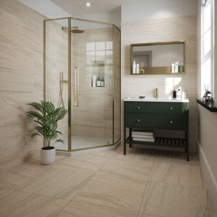 Beige Matt - Arden Smooth Porcelain Wall & Floor Tile 600 x 600mm