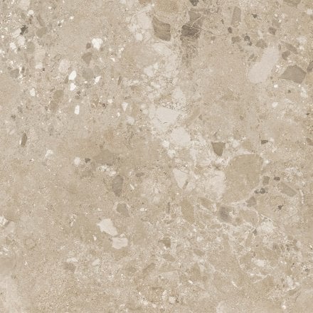 Beige Matt - Terazzia Smooth Porcelain Wall & Floor Tile 900 x 900mm