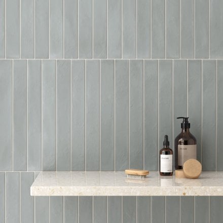 Blue Clay Matt - Corvella Porcelain Wall & Floor Tile 400 x 50mm