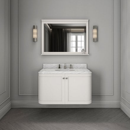 Cavendish Matt Cream Carrara Marble Vanity Unit 1000mm