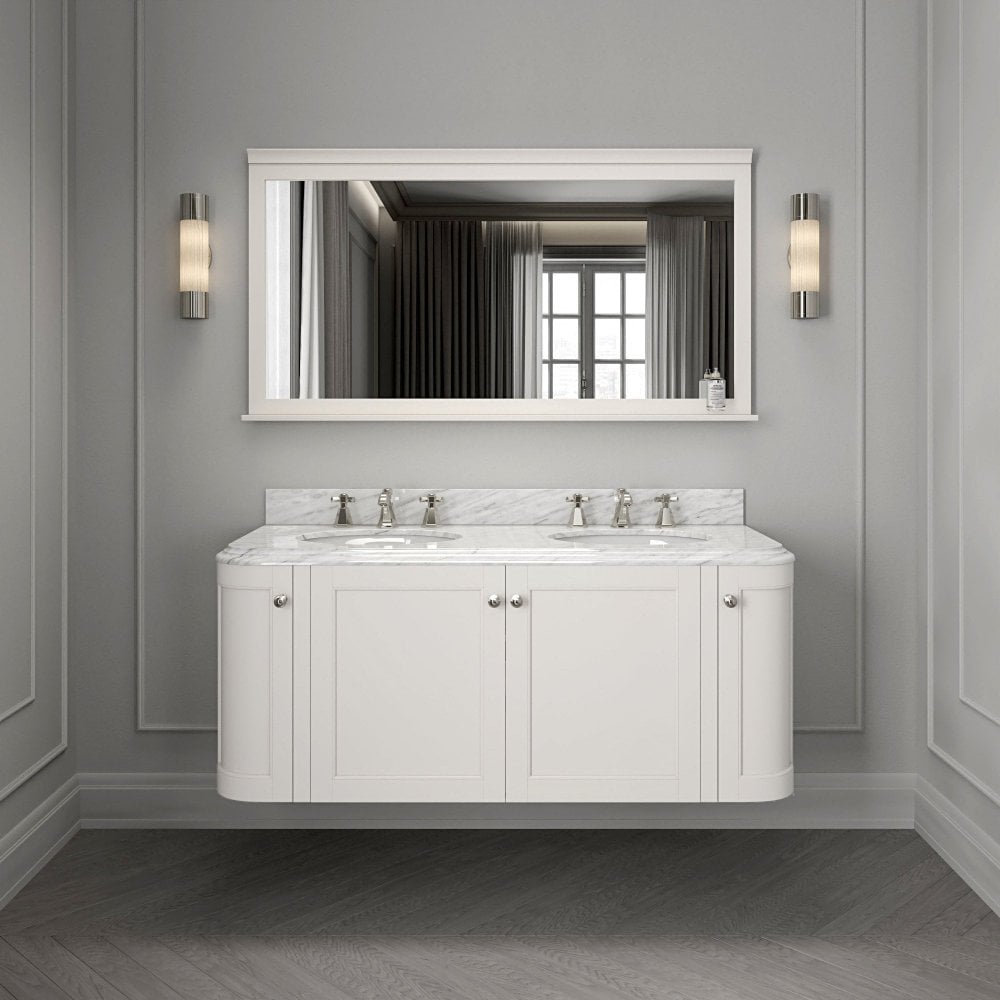 Cavendish Matt Cream Carrara Marble Vanity Unit 1400mm