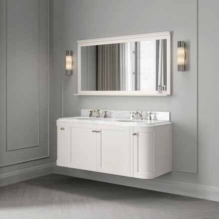 Cavendish Matt Cream Carrara Marble Vanity Unit 1400mm