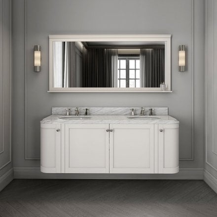 Cavendish Matt Cream Carrara Marble Vanity Unit 1600mm