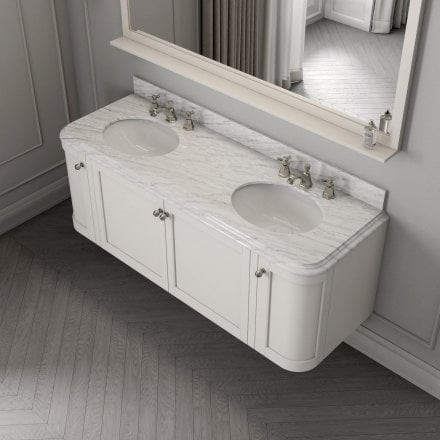 Cavendish Matt Cream Carrara Marble Vanity Unit 1600mm