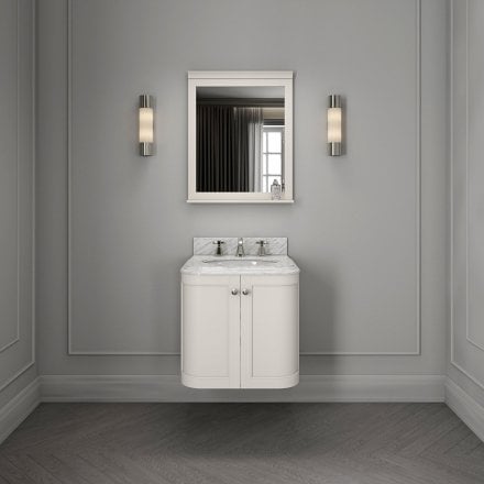 Cavendish Matt Cream Carrara Marble Vanity Unit 600mm