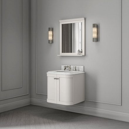 Cavendish Matt Cream Carrara Marble Vanity Unit 600mm