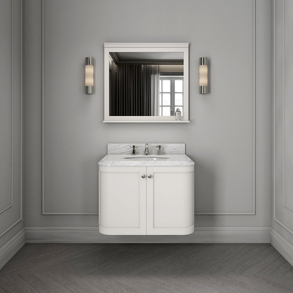 Cavendish Matt Cream Carrara Marble Vanity Unit 800mm