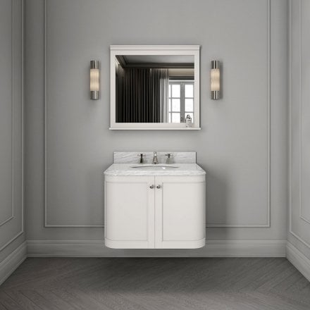 Cavendish Matt Cream Carrara Marble Vanity Unit 800mm