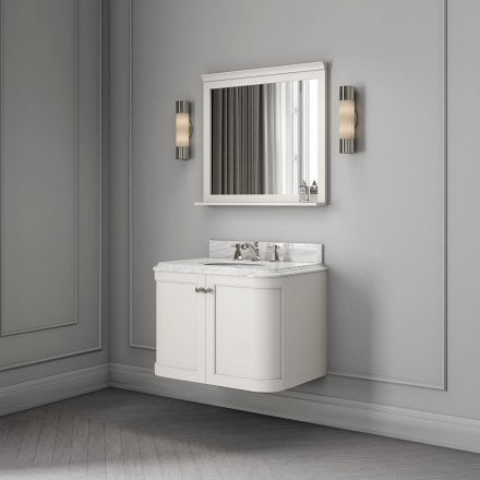 Cavendish Matt Cream Carrara Marble Vanity Unit 800mm