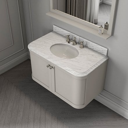 Cavendish Matt Stone Carrara Marble Vanity Unit 1000mm