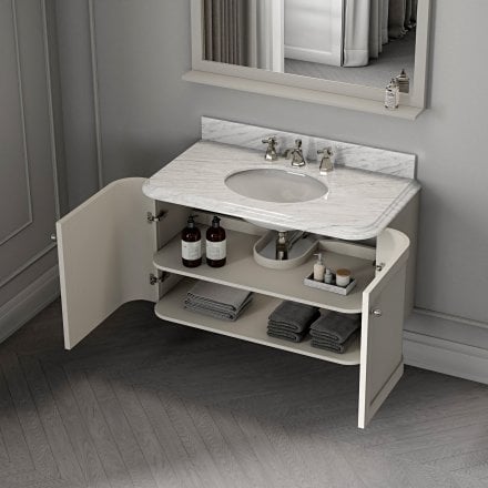 Cavendish Matt Stone Carrara Marble Vanity Unit 1000mm