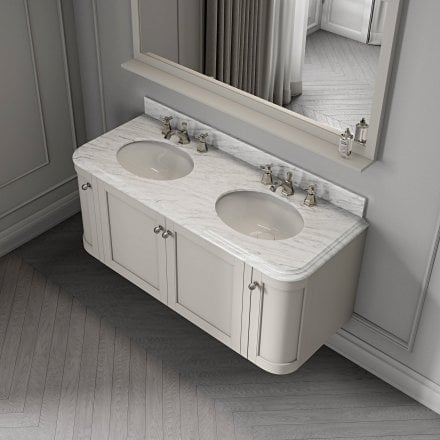 Cavendish Matt Stone Carrara Marble Vanity Unit 1400mm