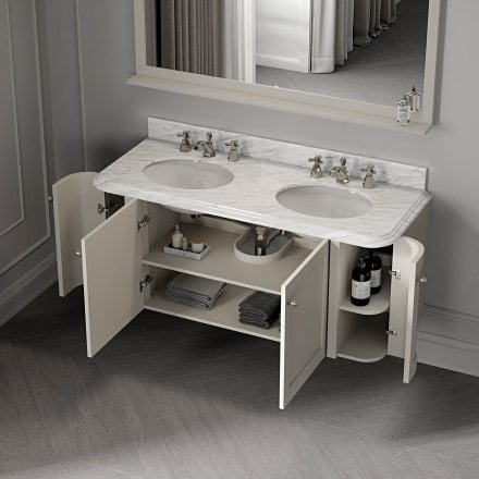 Cavendish Matt Stone Carrara Marble Vanity Unit 1400mm