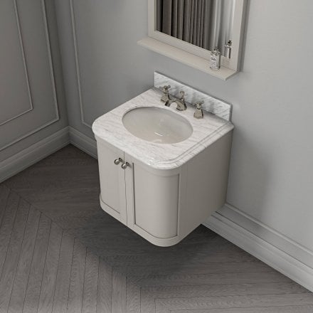 Cavendish Matt Stone Carrara Marble Vanity Unit 600mm