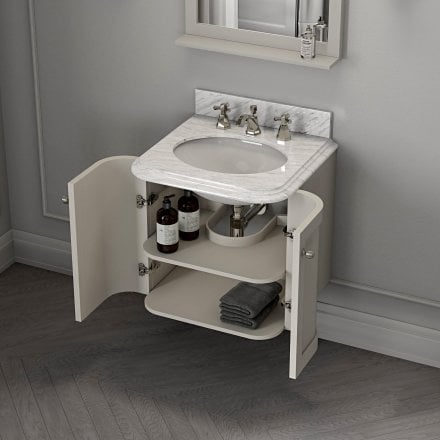 Cavendish Matt Stone Carrara Marble Vanity Unit 600mm
