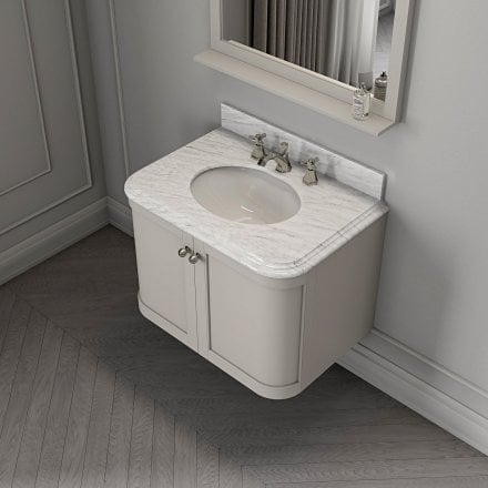 Cavendish Matt Stone Carrara Marble Vanity Unit 800mm
