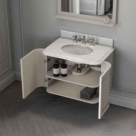 Cavendish Matt Stone Carrara Marble Vanity Unit 800mm