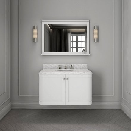 Cavendish Matt White Carrara Marble Vanity Unit 1000mm