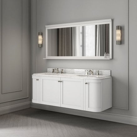 Cavendish Matt White Carrara Marble Vanity Unit 1600mm